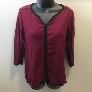 Burgundy Karen Scott top